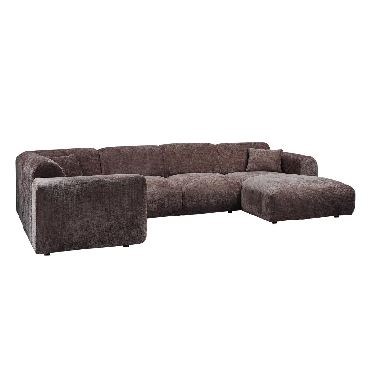 Woood | Hoekbank Cloud links chenille warmbruin