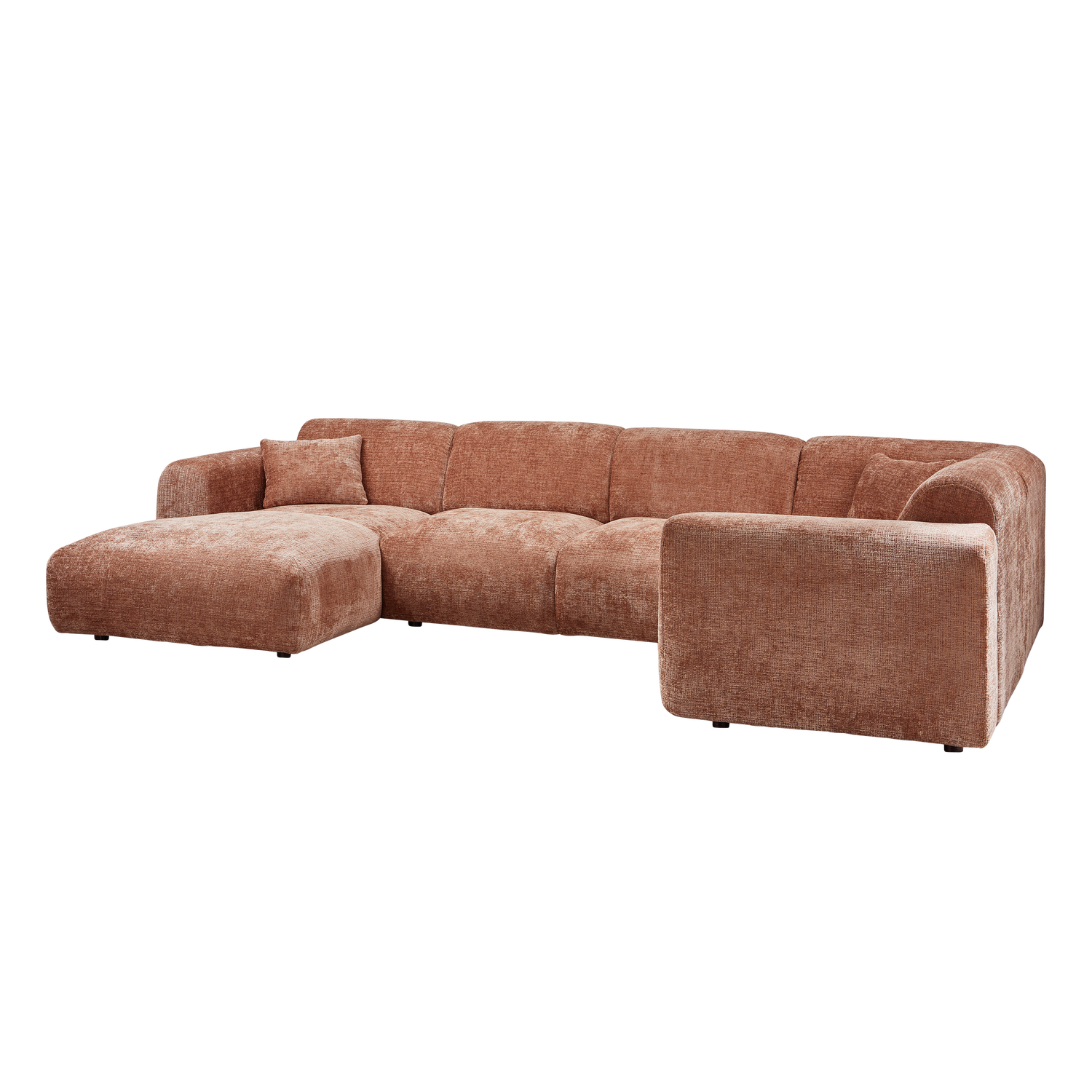 Woood | Hoekbank Cloud rechts chenille terra
