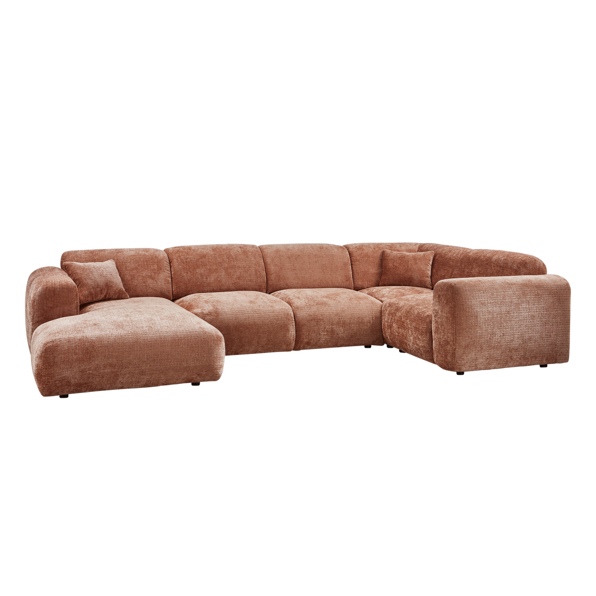 Woood | Hoekbank Cloud rechts chenille terra