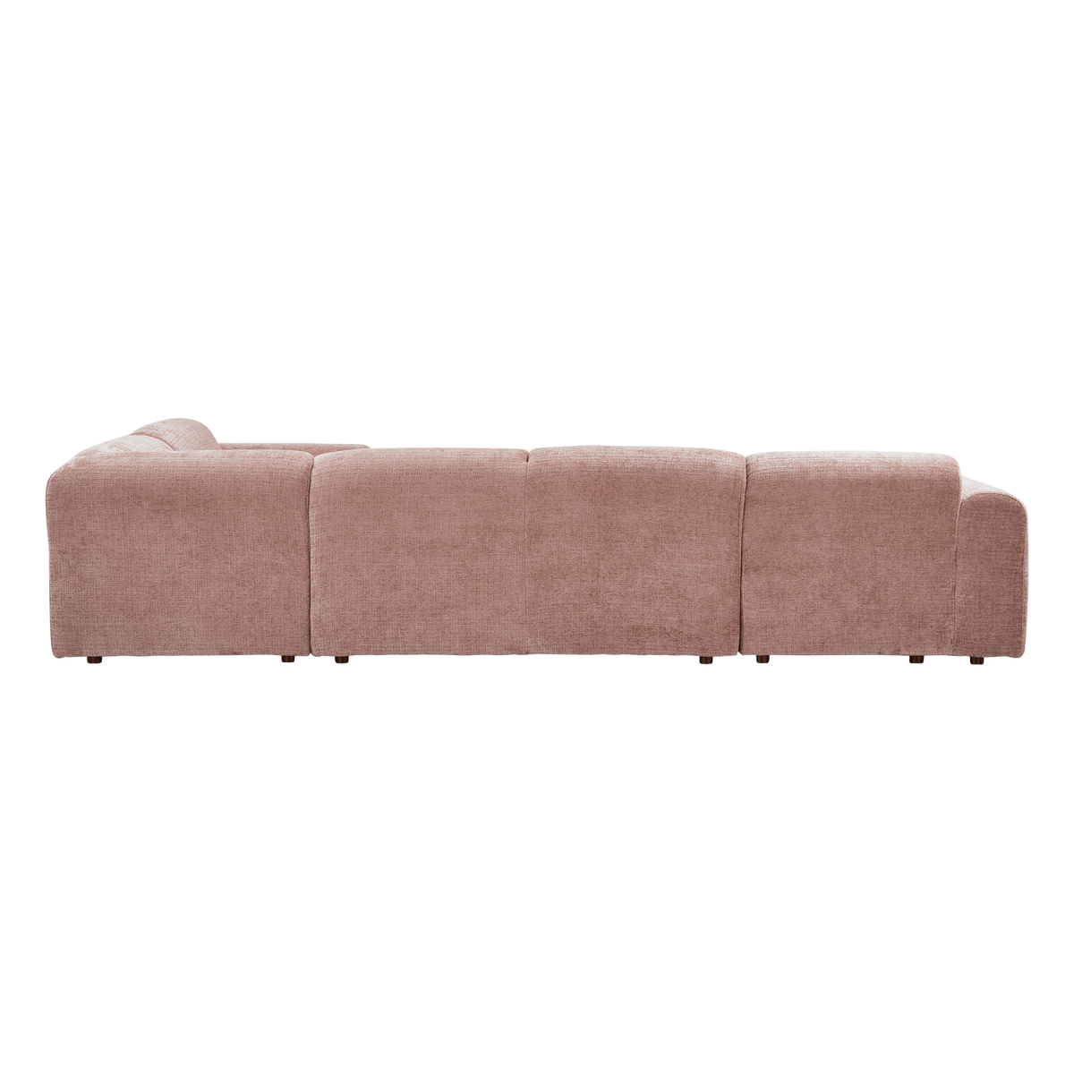 Woood | Hoekbank Cloud rechts chenille taupe/roze
