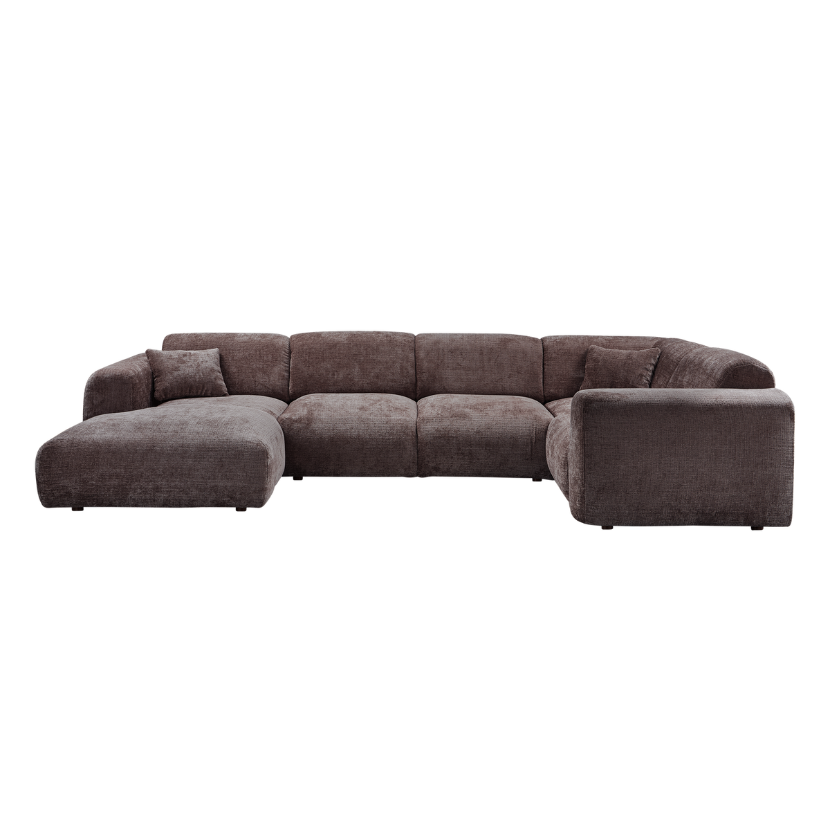 Woood | Hoekbank Cloud rechts chenille warmbruin