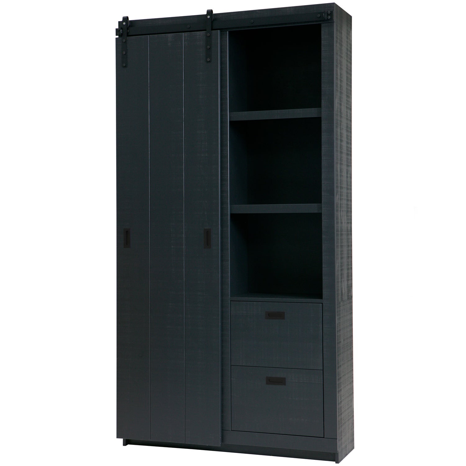 vtwonen | Hoge kast Barn slide zwart SHOWMODEL