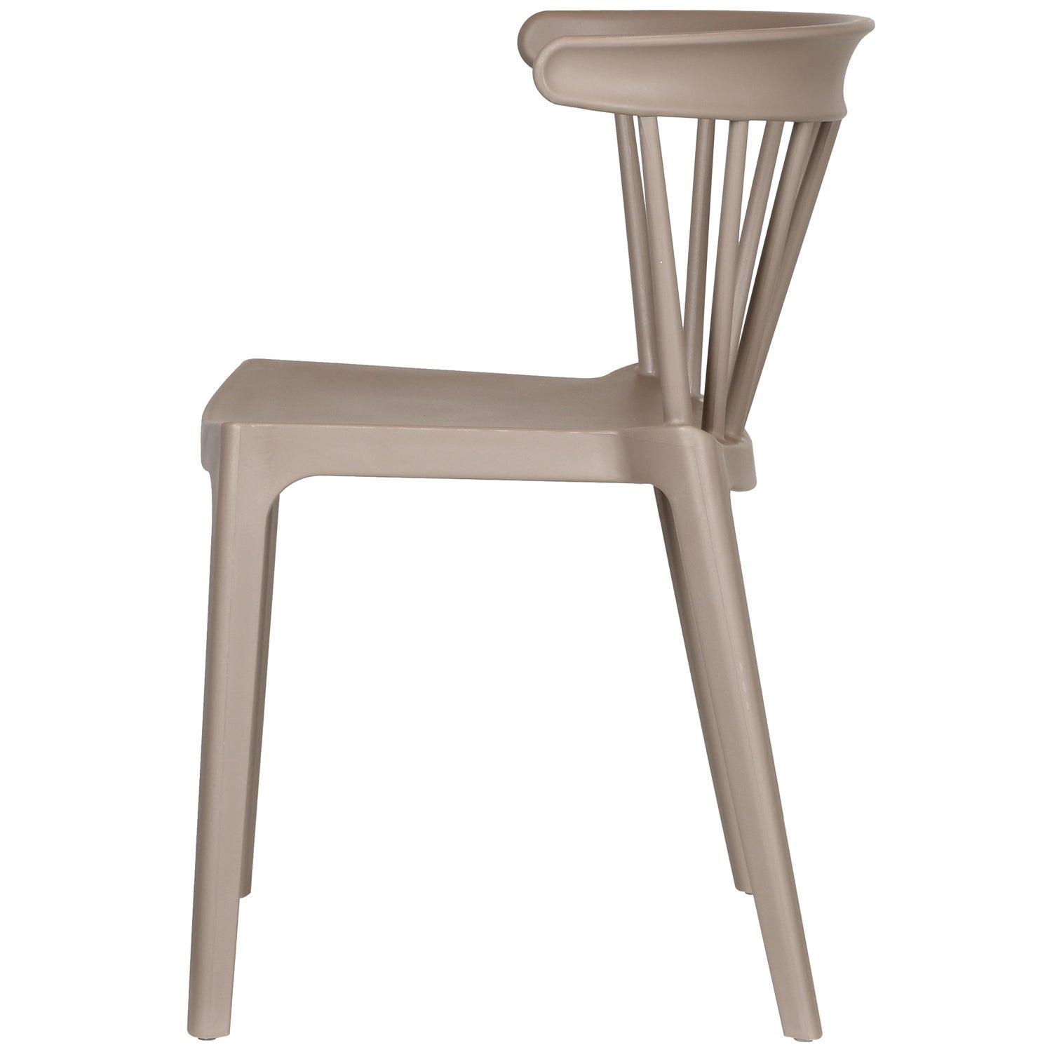 Woood | Tuinstoel Bliss met spijlen taupe (set van 2)