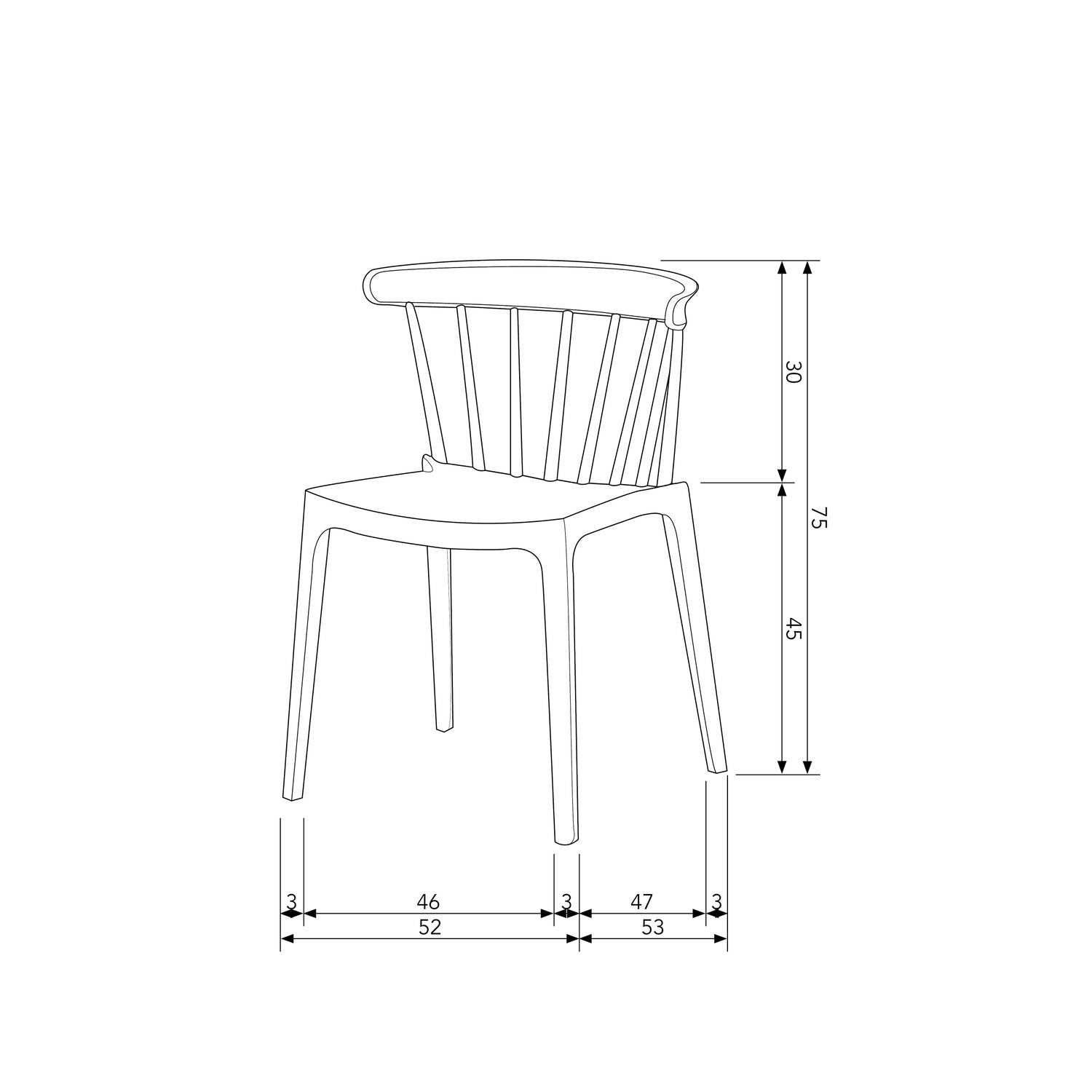 Woood | Tuinstoel Bliss met spijlen taupe (set van 2)