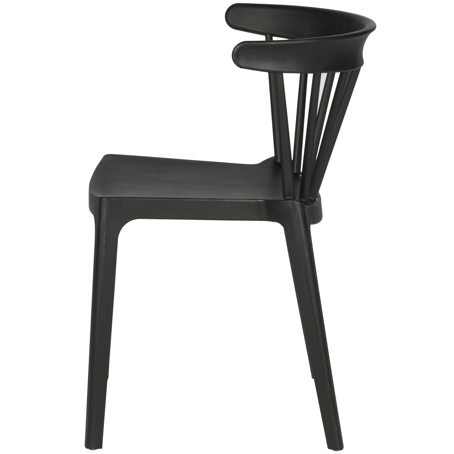 Woood | Tuinstoel Bliss met spijlen zwart (set van 2)