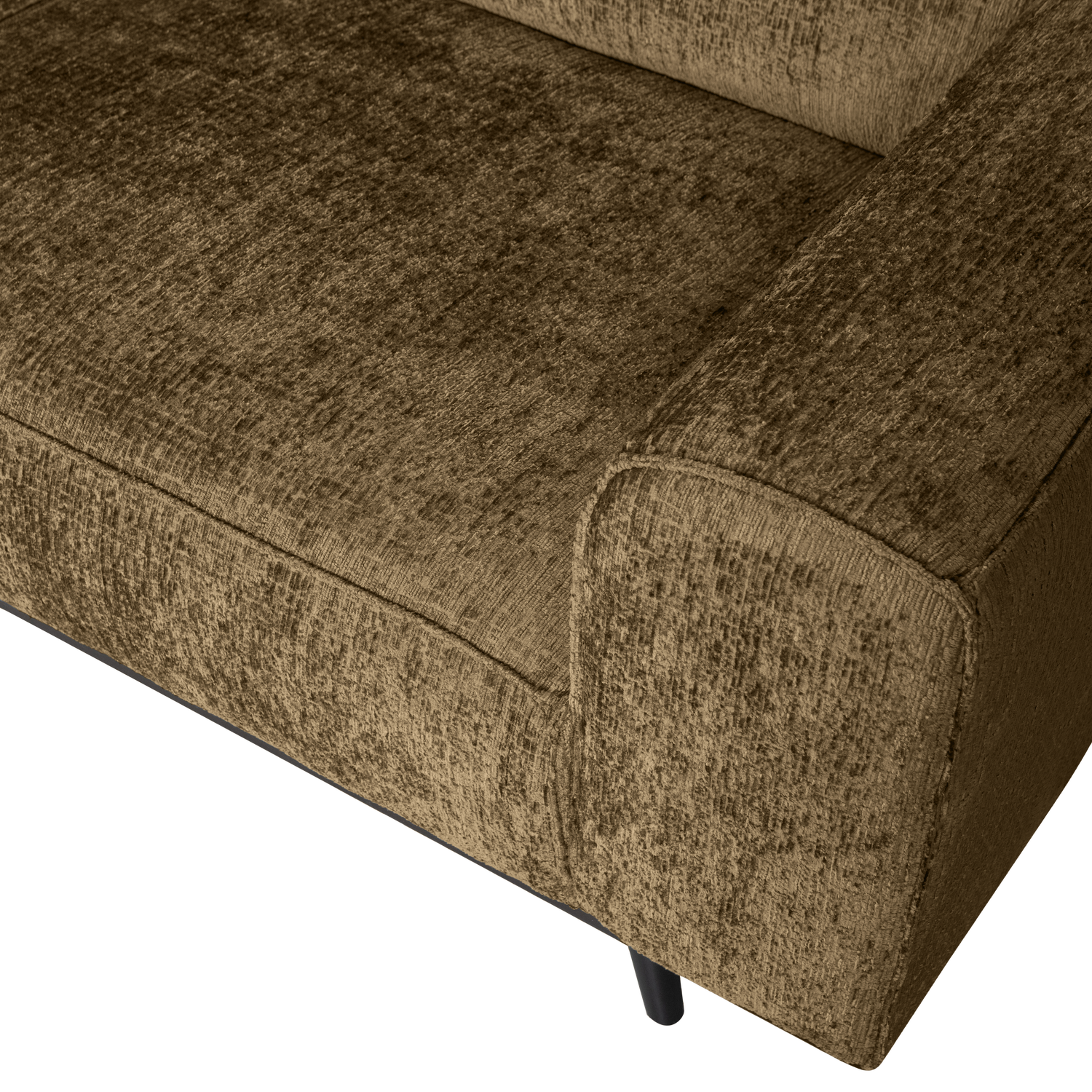Woood | Hoekbank Statement links structure velvet brass