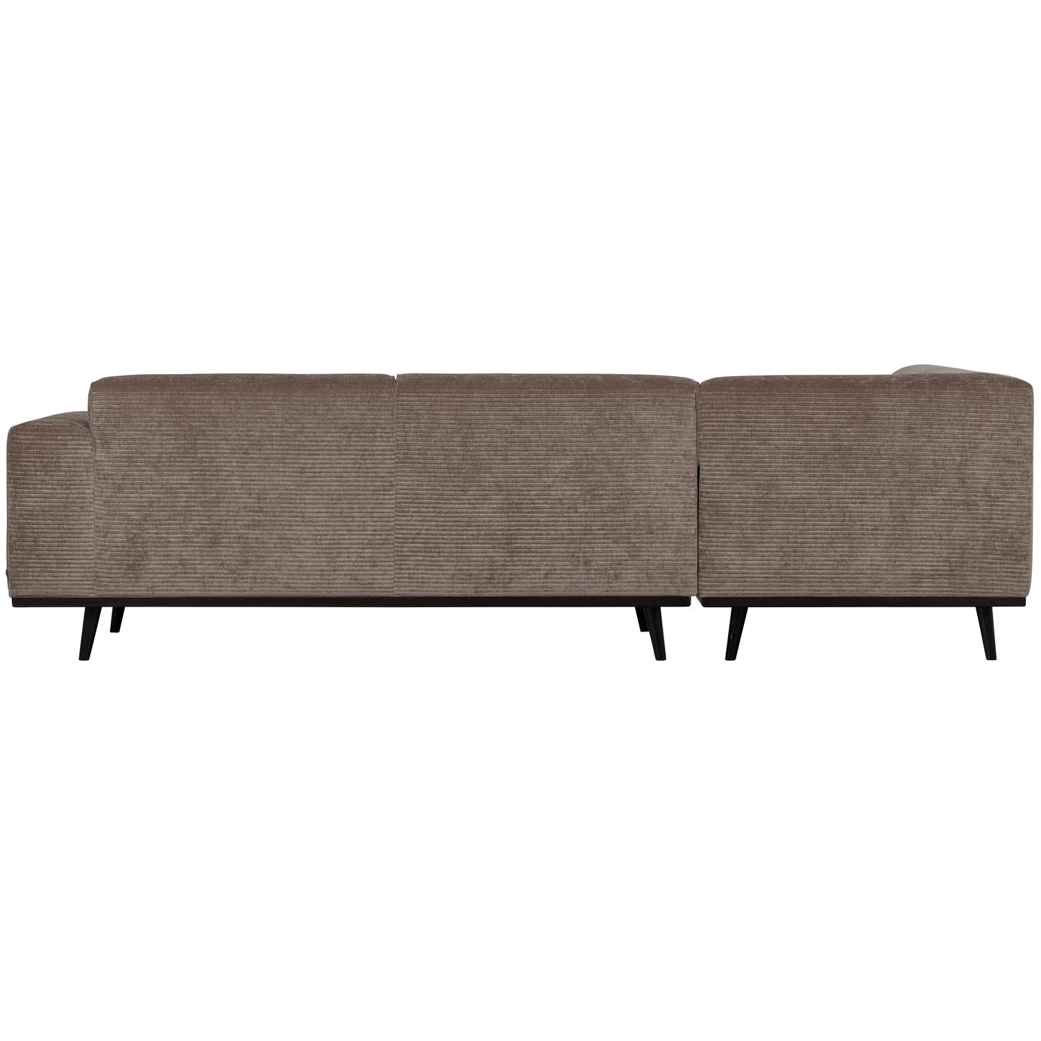 Woood | Hoekbank Statement links ribstof taupe