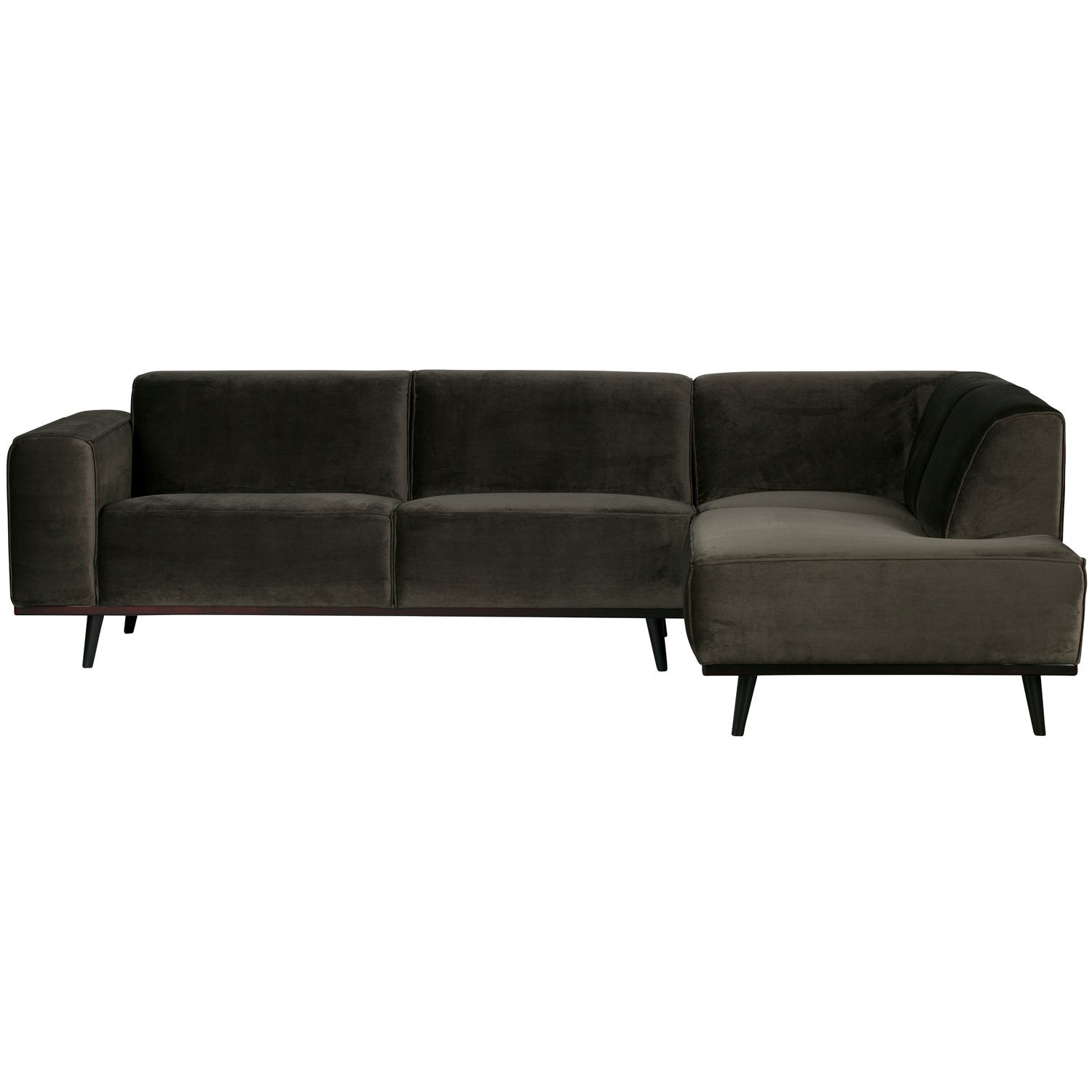 Woood | Hoekbank Statement rechts velvet warm groen