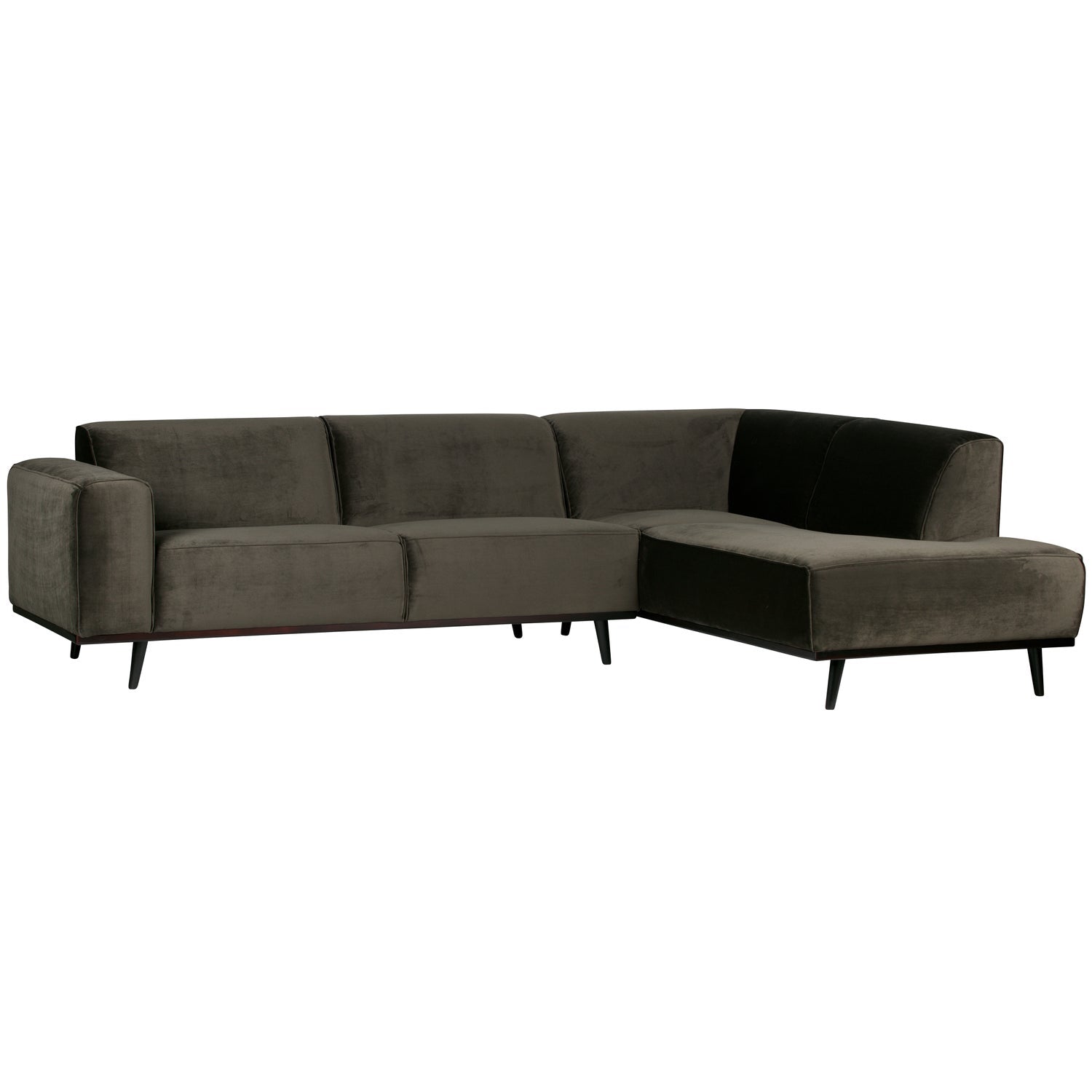 Woood | Hoekbank Statement rechts velvet warm groen