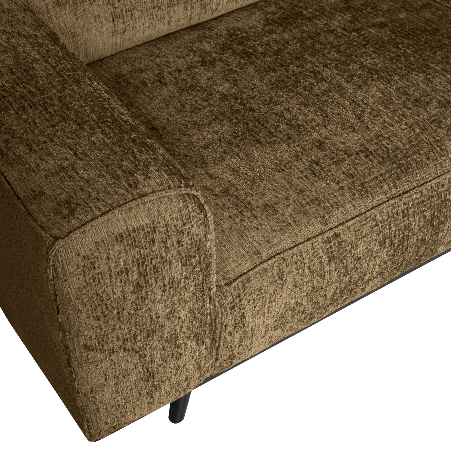 Woood | Hoekbank Statement rechts structure velvet brass