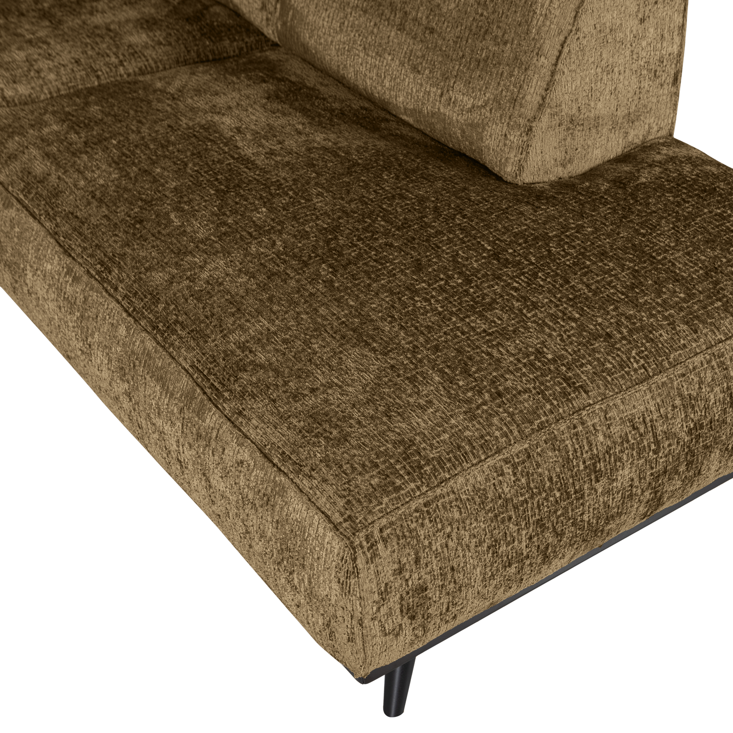 Woood | Hoekbank Statement rechts structure velvet brass