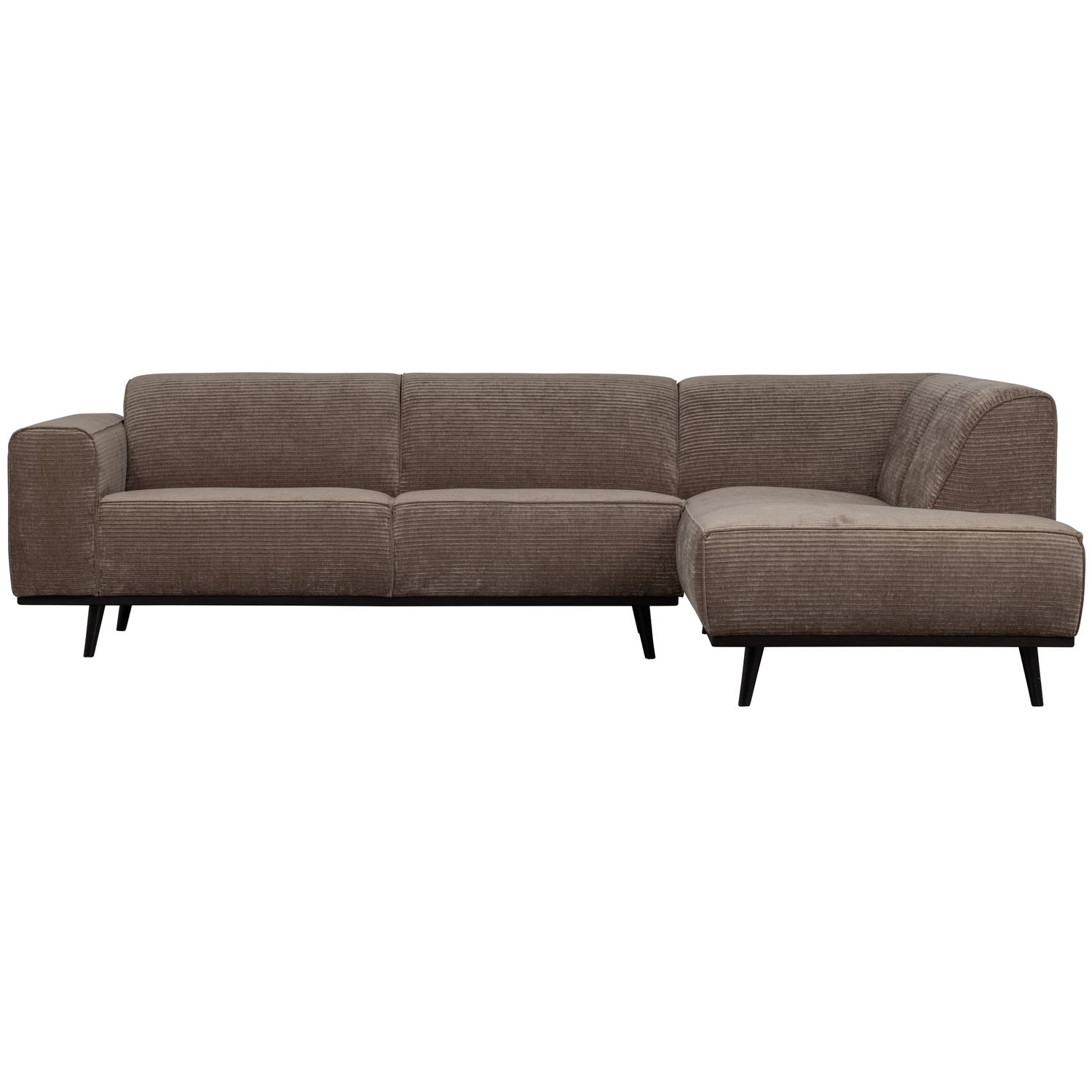 Woood | Hoekbank Statement rechts ribstof taupe