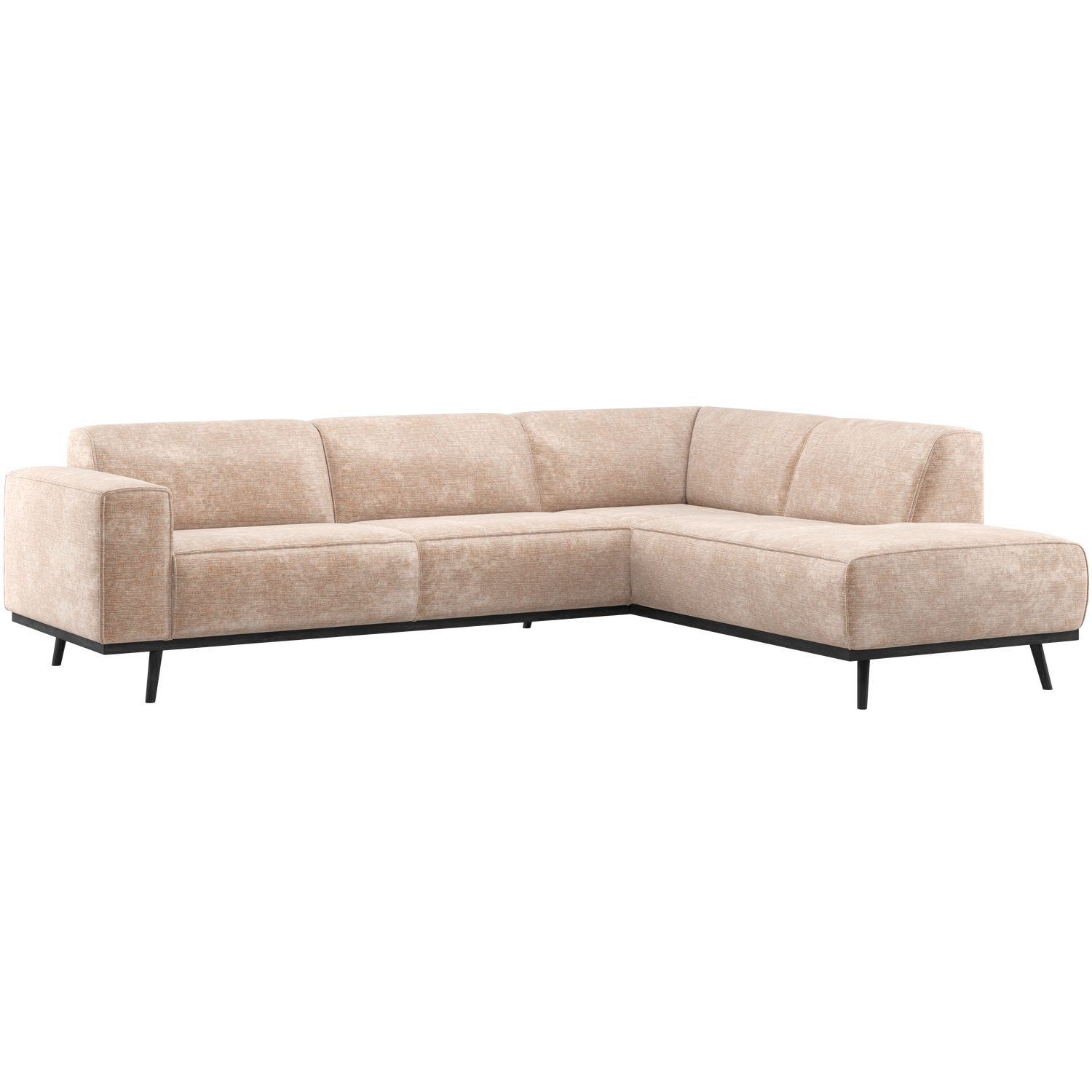 Woood | Hoekbank Statement rechts chenille velvet naturel