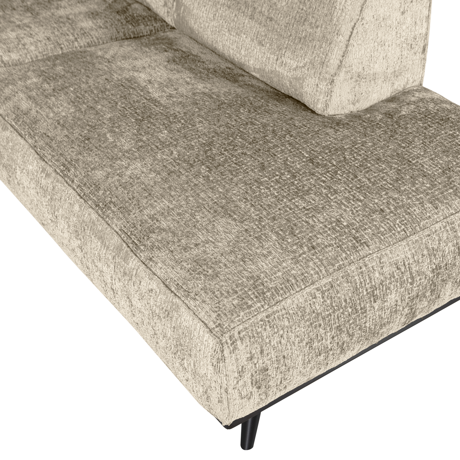 Woood | Hoekbank Statement rechts structure velvet wheatfield