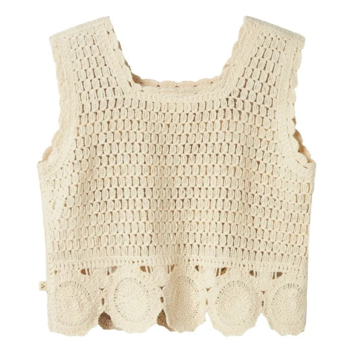 Lil Atelier | Top gehaakt Fauna vapor blue