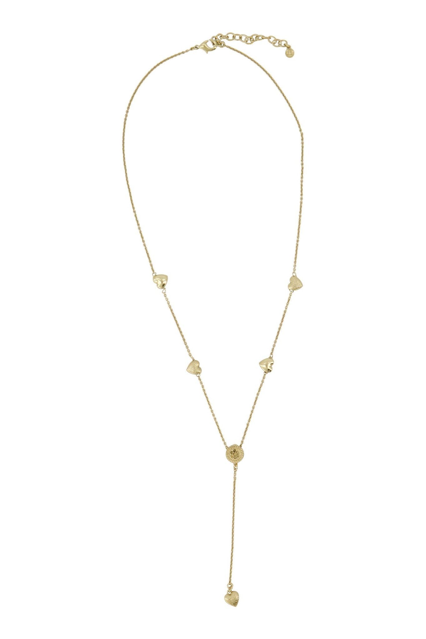 Zusss | Ketting met bedel hartjes en muntje
