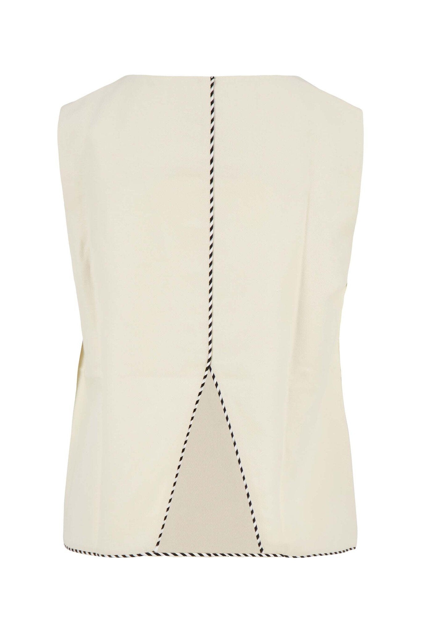 Zusss | Linnen top mouwloos met detail soft kit