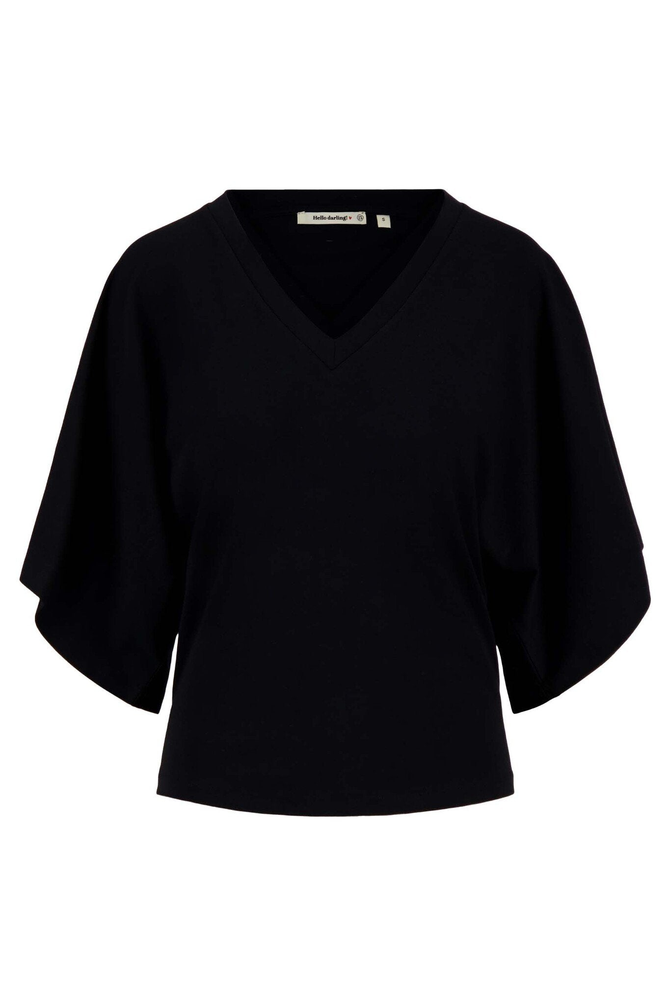 Zusss | T-shirt wijde mouw zwart