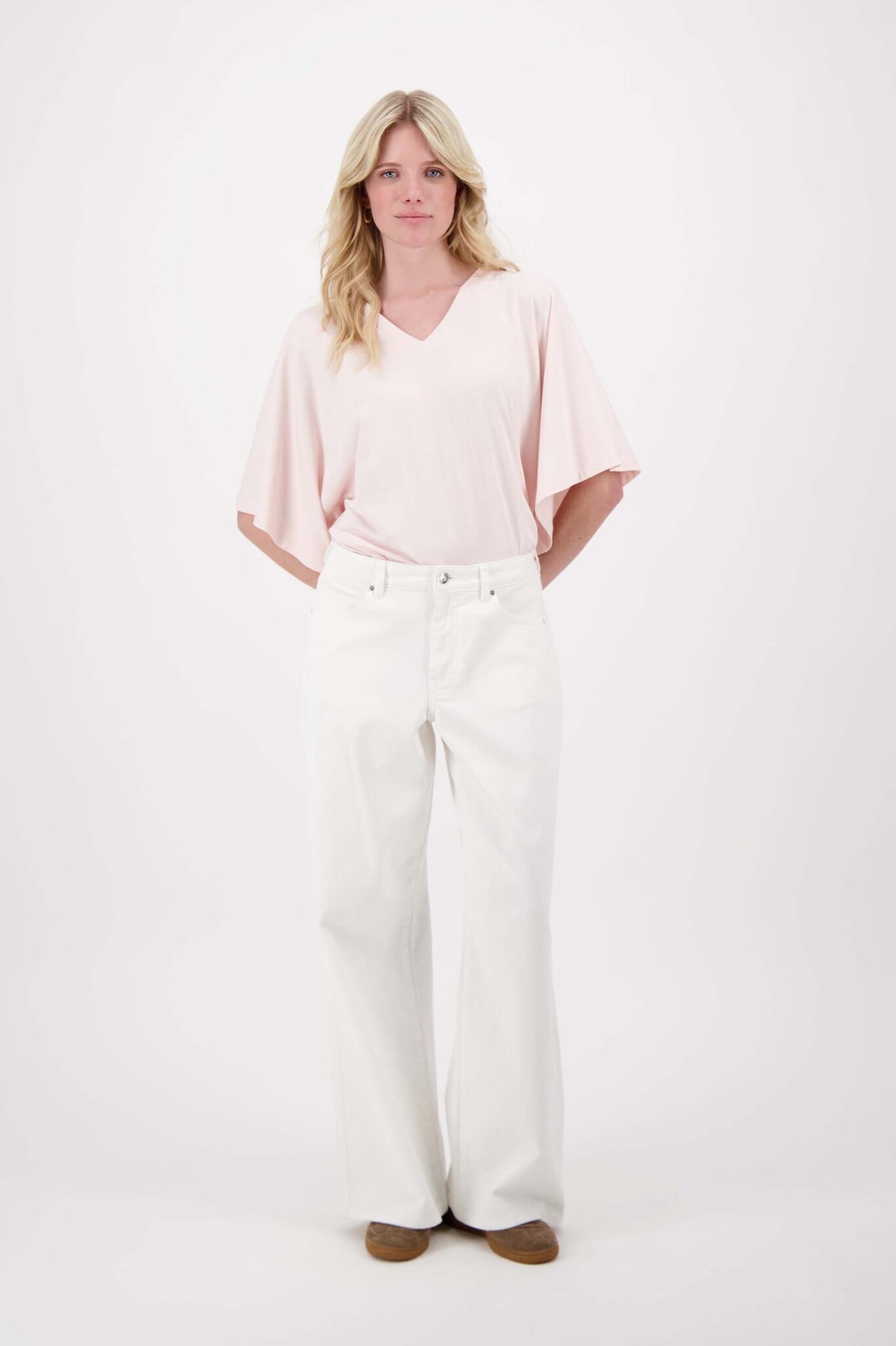 Zusss | T-shirt wijde mouw soft pink