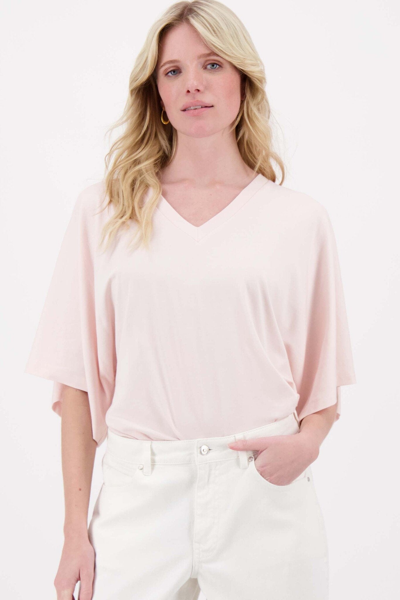 Zusss | T-shirt wijde mouw soft pink
