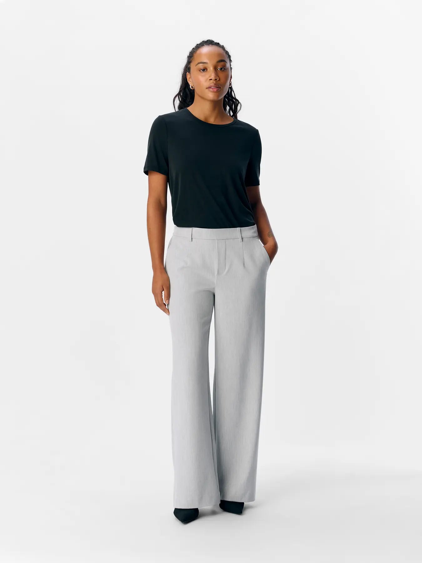 Object | Pantalon Lisa wide light grey