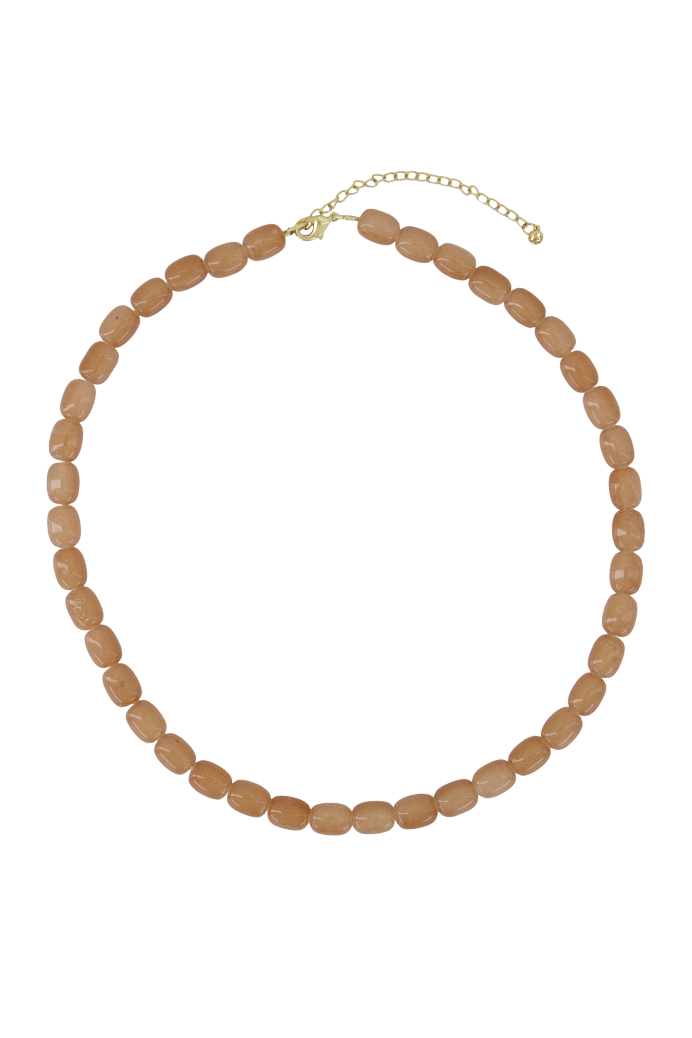 Zusss | Smalle kralen ketting warm camel