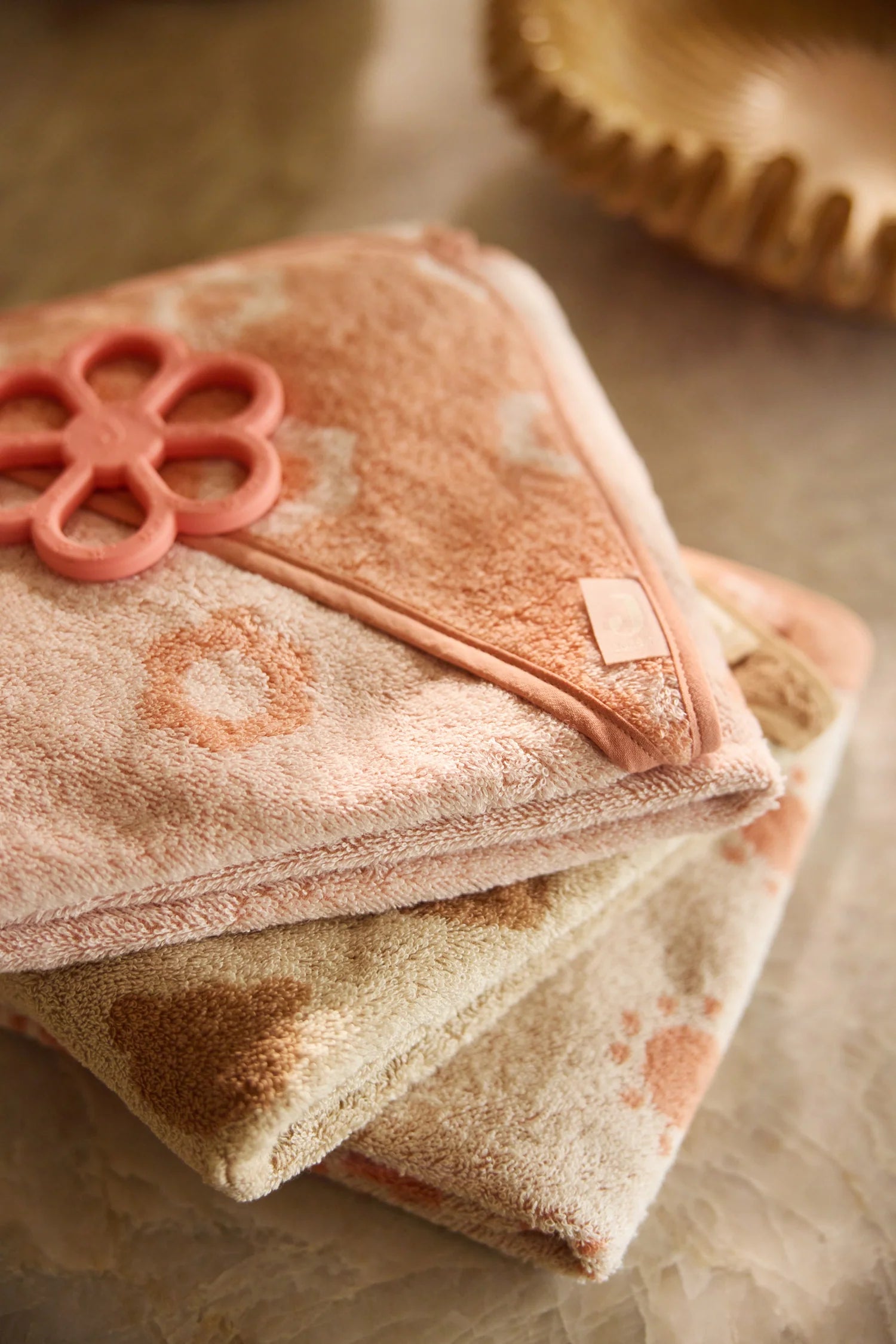 Jollein | Badcape badstof 75x75cm jacquard flower