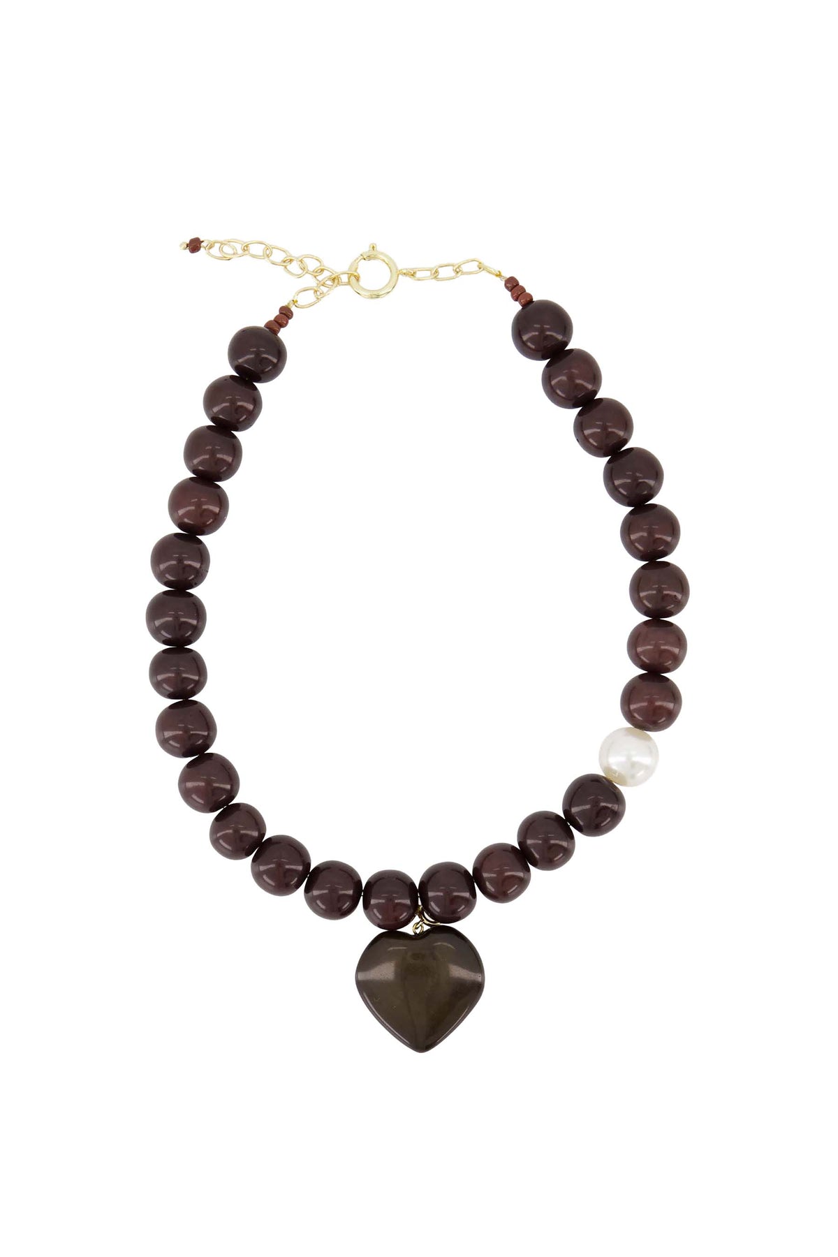 Zusss | Ketting met hart dark choco