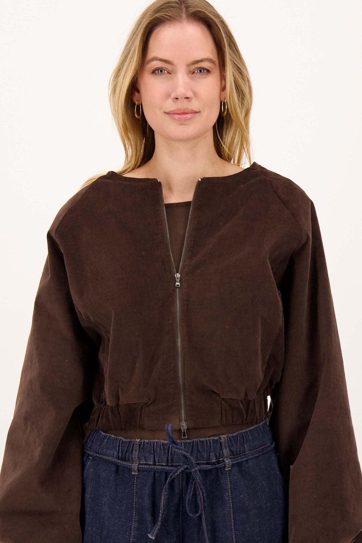 Zusss | Velours bomber choco