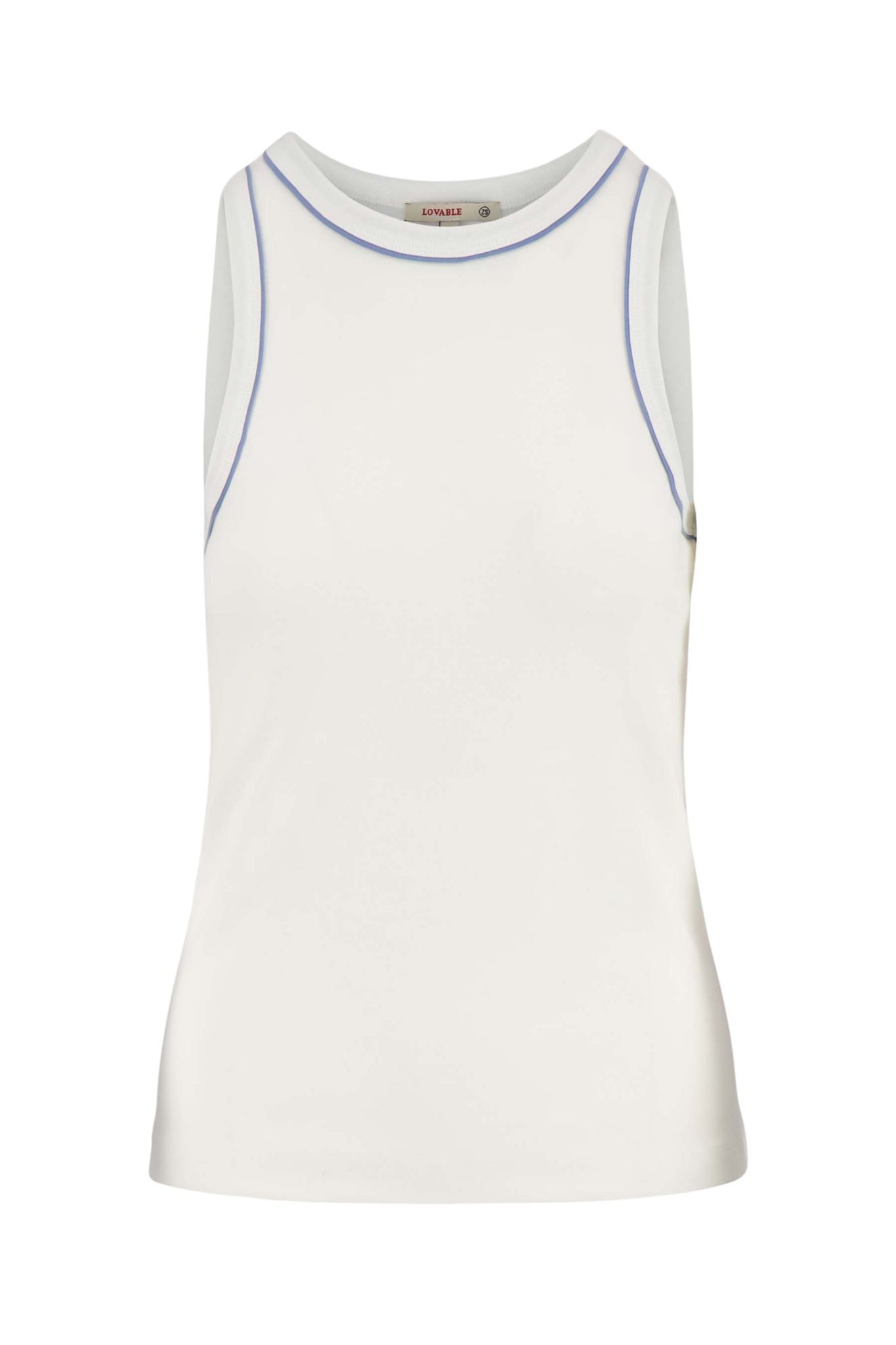 Zusss | Tanktop met piping white