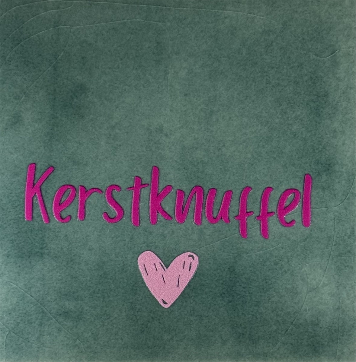 Yett | Tegeltje Turquoise Kerstknuffel roze