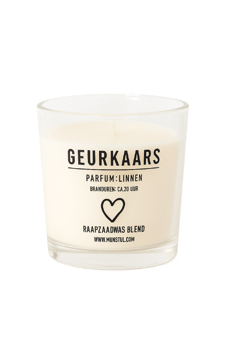Mijn Stijl | Geurkaars linnen hartje