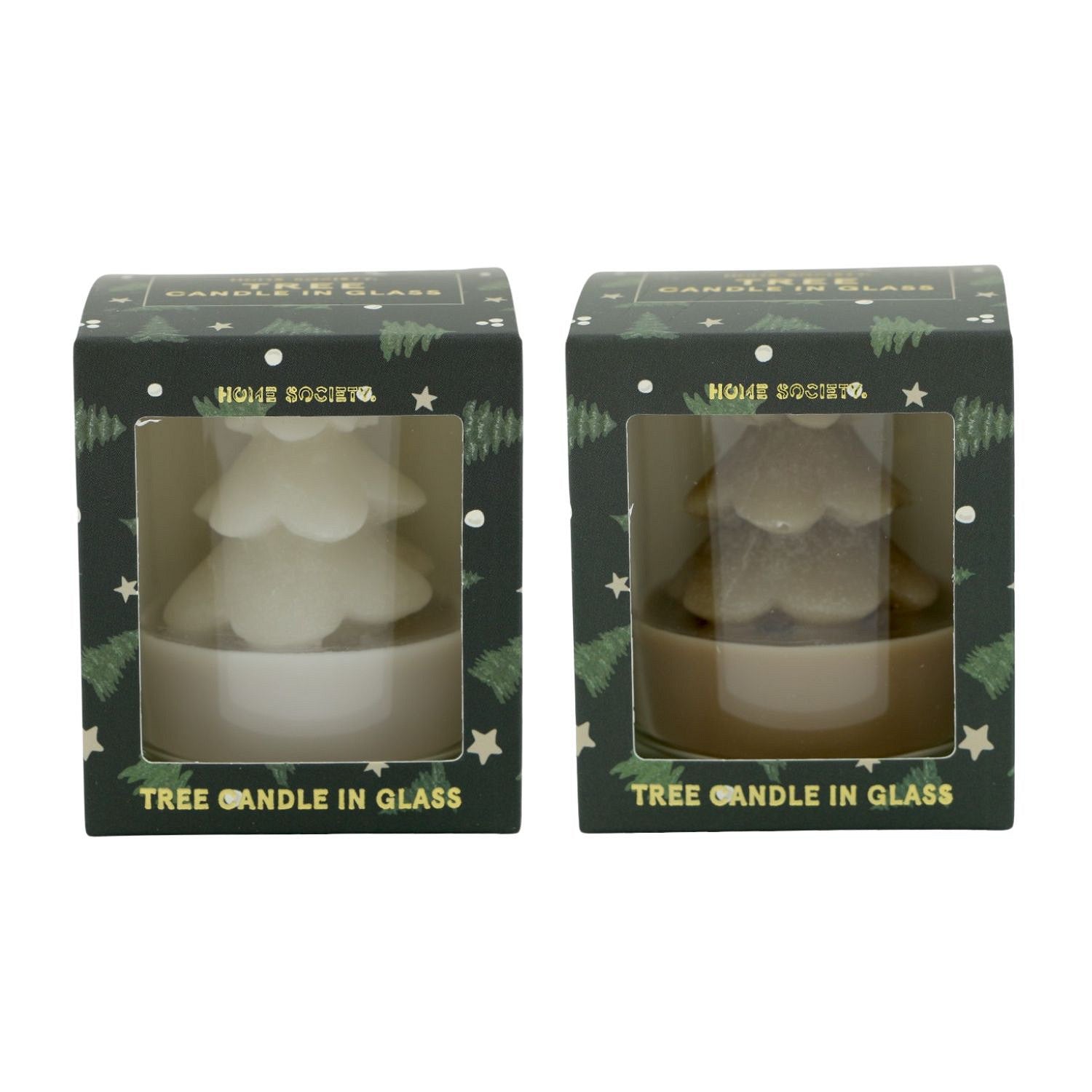 Home Society | Kaars kerstboom in glas (pst)