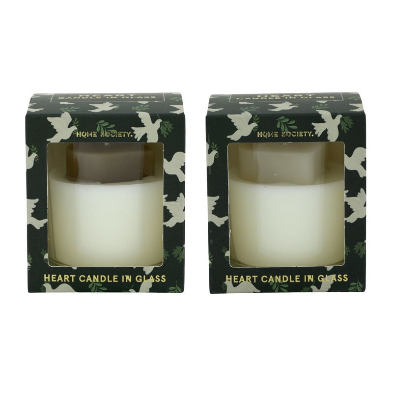 Home Society | Kaars hart taupe (pst)