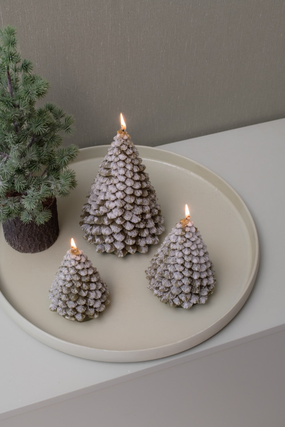 Home Society | Deco Kaars boom Snow wit L