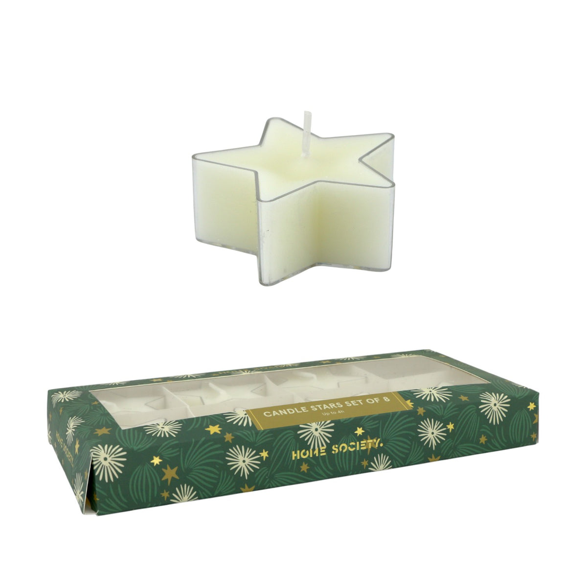Home Society | Deco Kaars ster wit Set 8