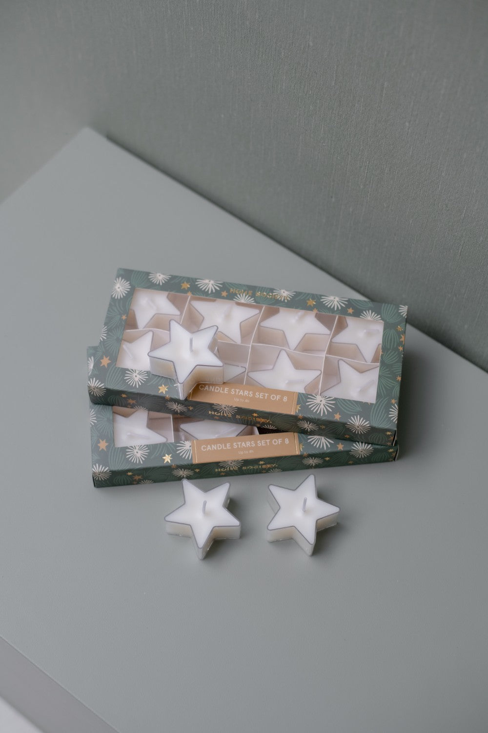 Home Society | Deco Kaars ster wit Set 8