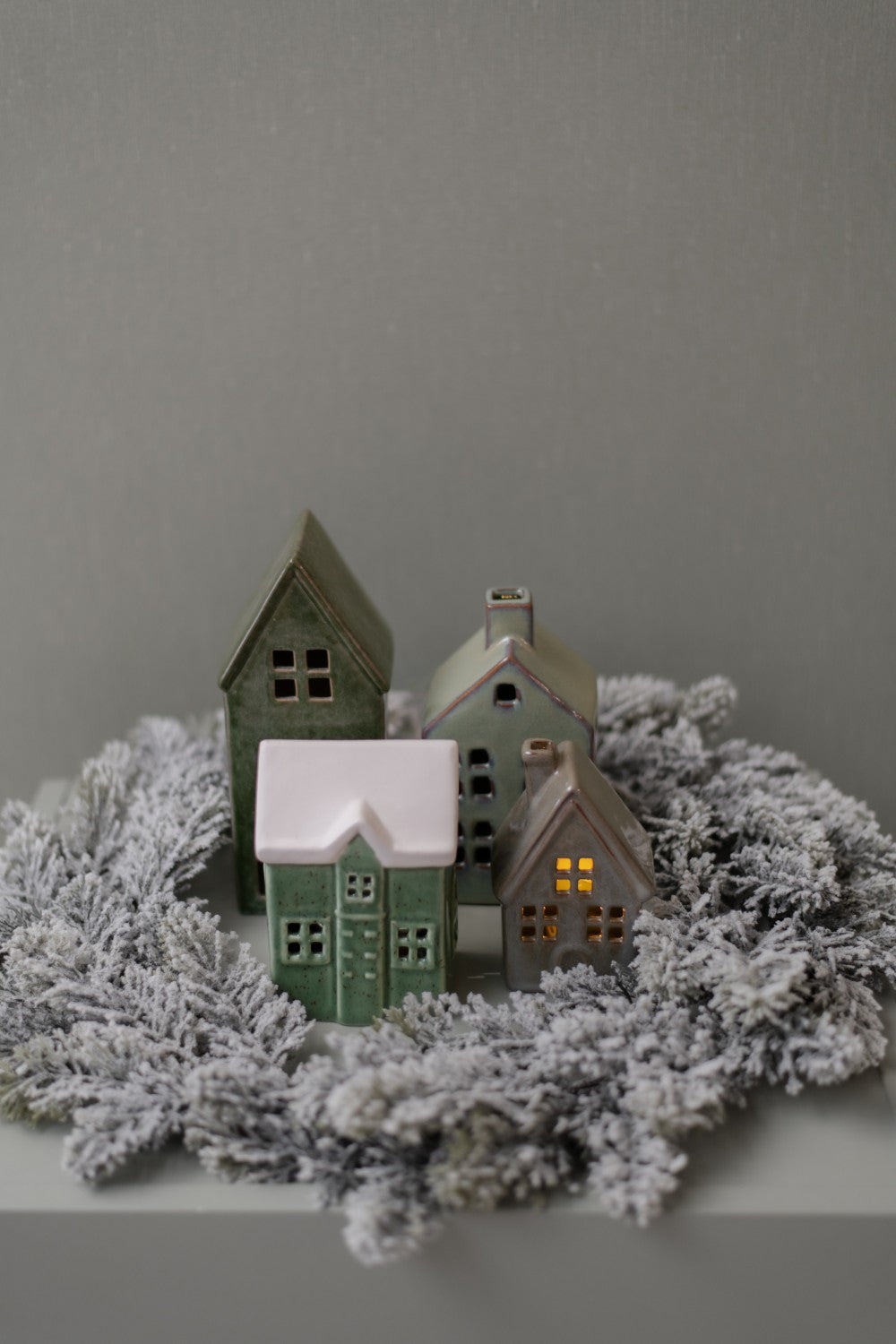 Home Society | Deco Huis Glaze groen XS