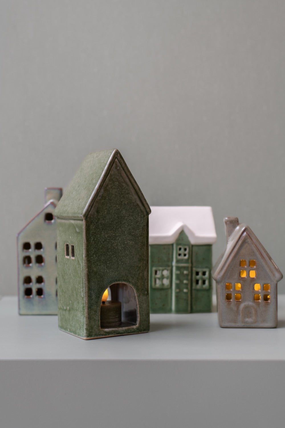 Home Society | Deco huis groen glaze L