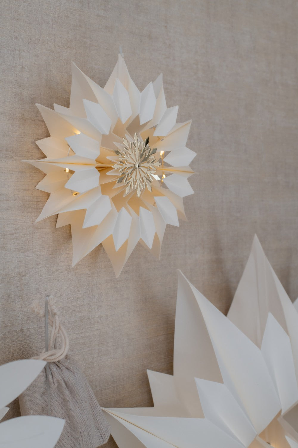 Home Society | Plafondlamp papieren ster Rid S LED