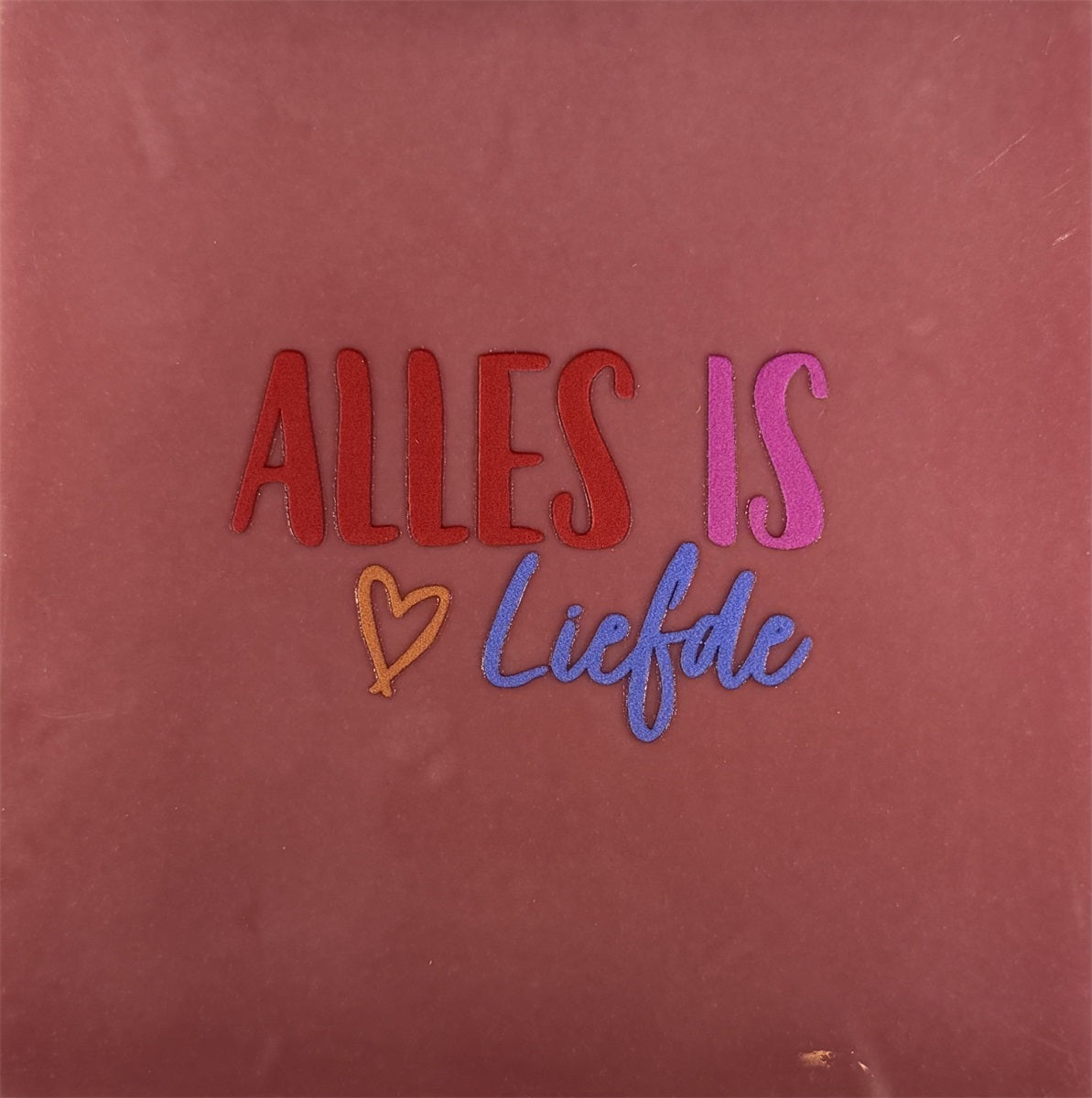Yett | Tegeltje roze Alles is liefde