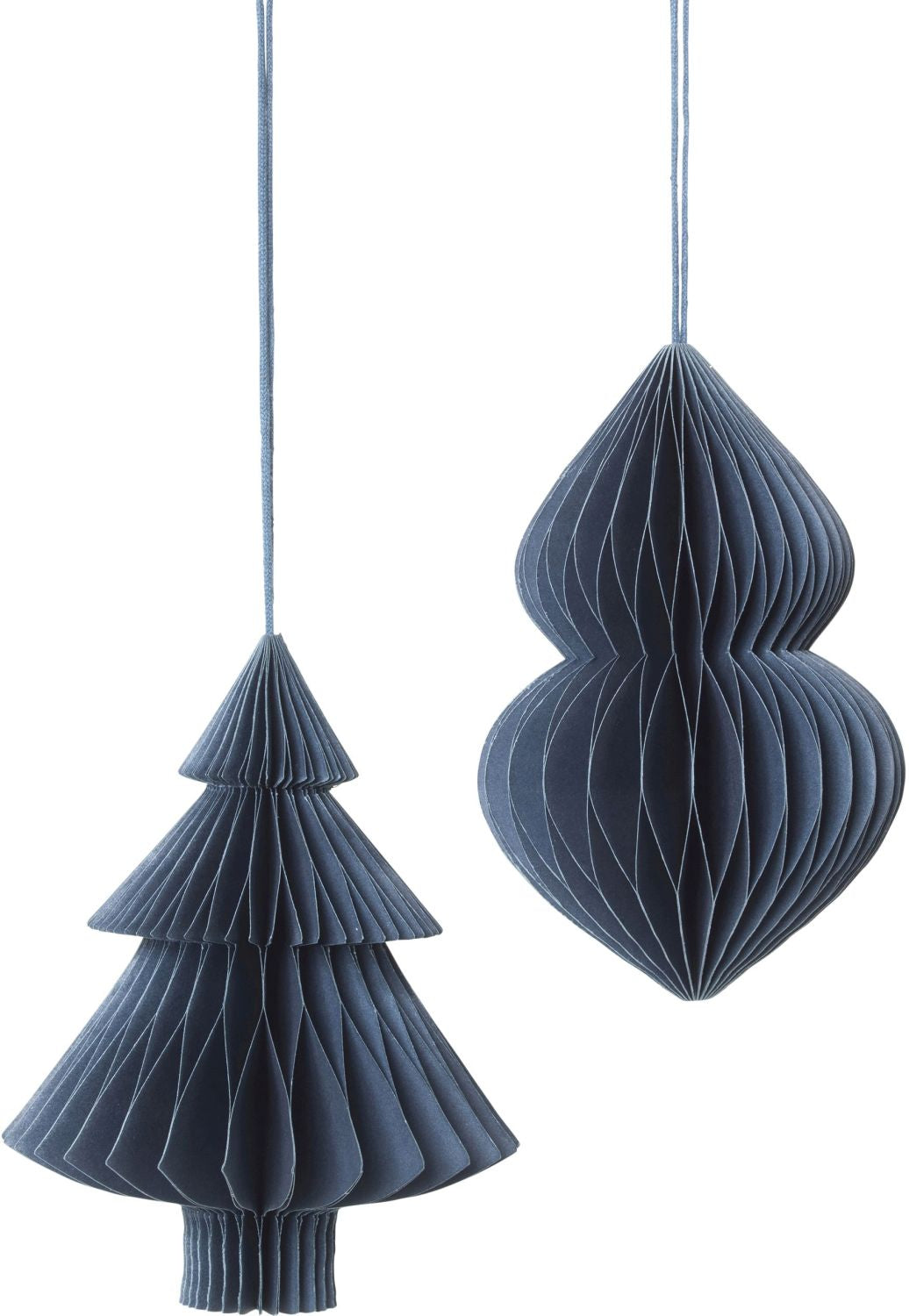 Broste Copenhagen | Kersthangers blauw 13cm set van 2