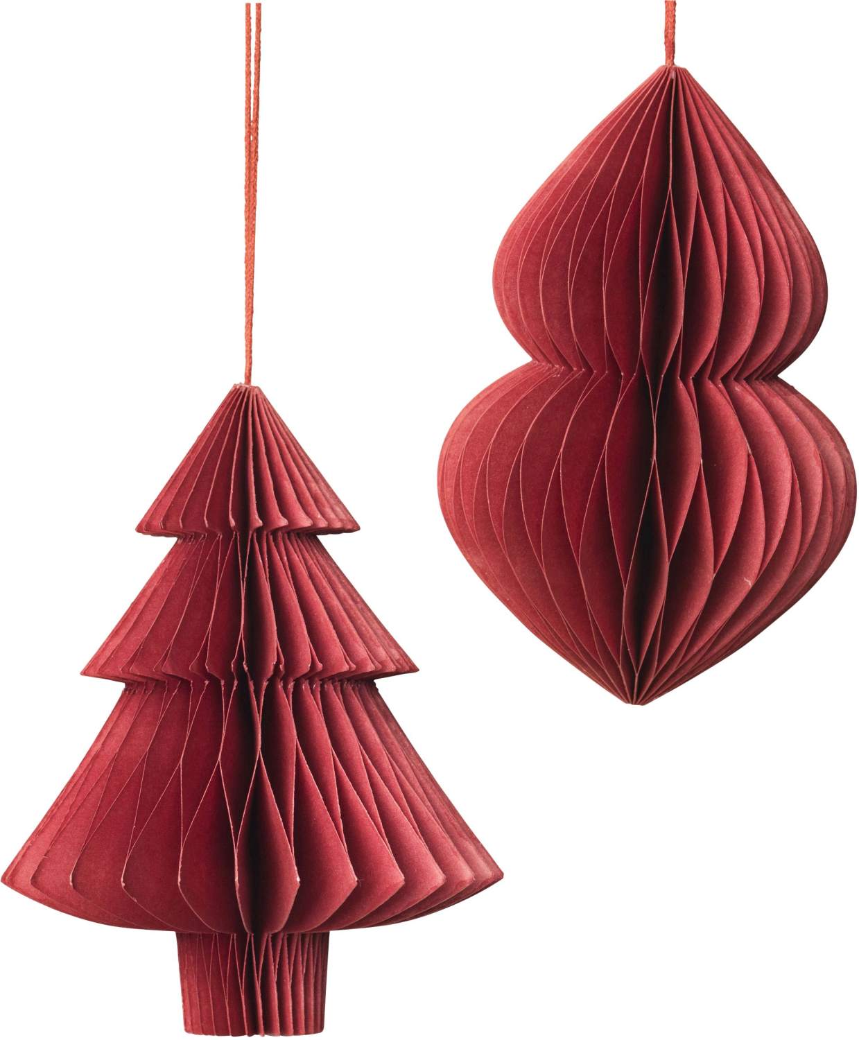 Broste Copenhagen | Kersthangers rood 13cm set van 2
