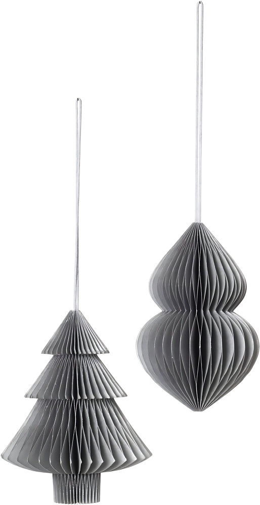 Broste Copenhagen | Kersthangers zilver 13cm set van 2