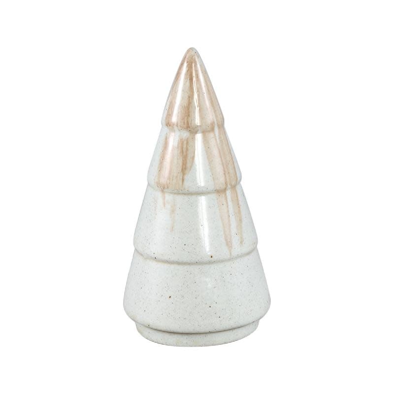 PTMD | Kerstboom kamora keramiek wit  S