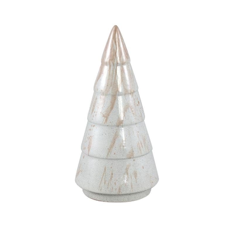 PTMD | Kerstboom kamora keramiek wit M