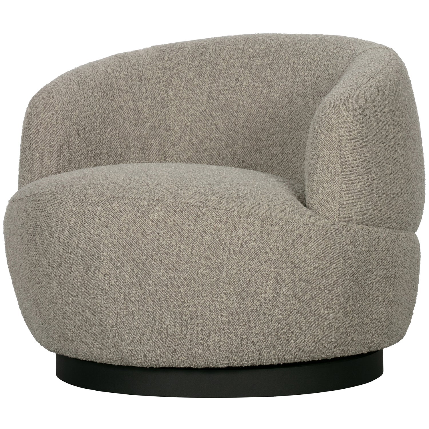Woood | Draaifauteuil Woolly boucle naturel melange