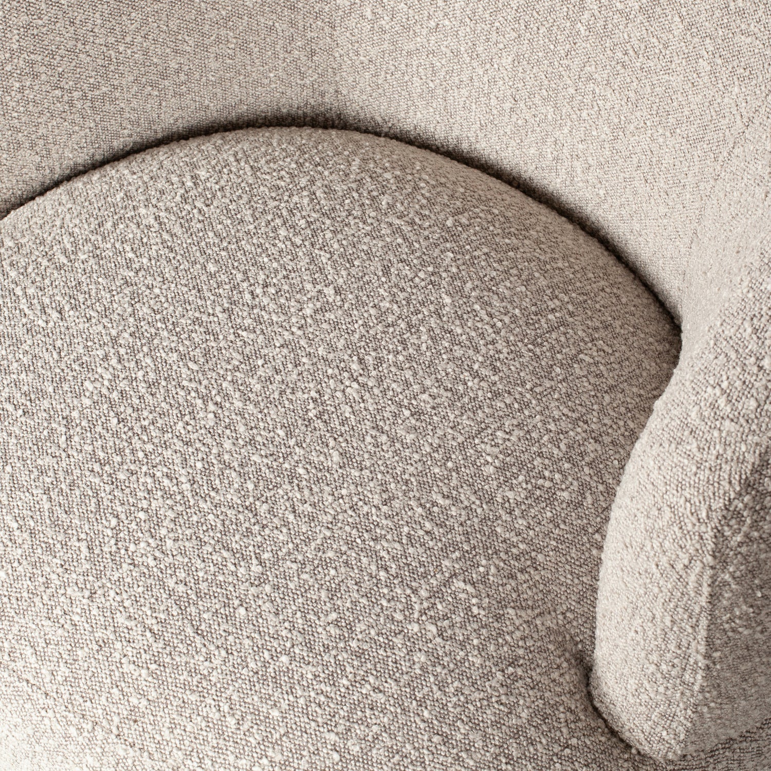 Woood | Draaifauteuil Woolly boucle naturel melange