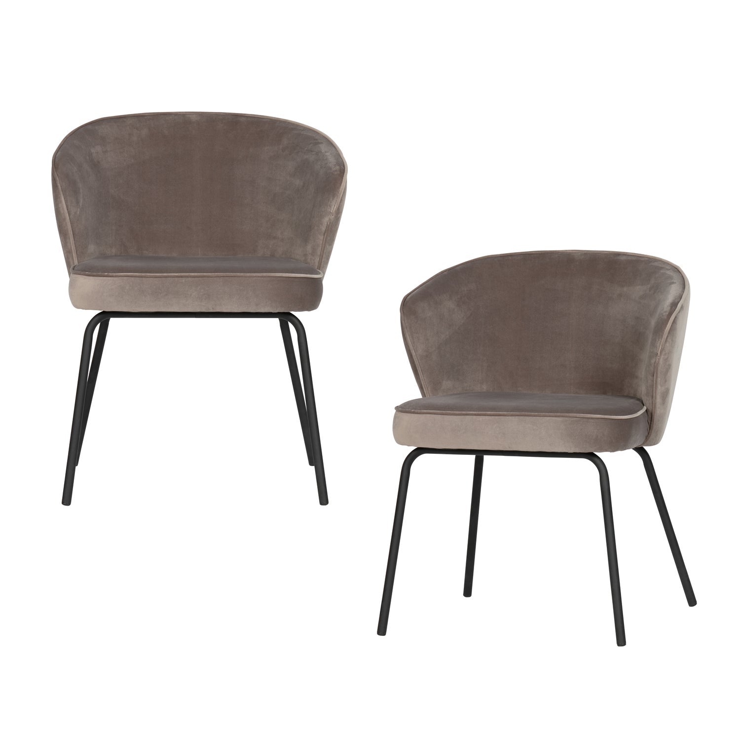 Woood | Eetkamerstoel Admit velvet khaki