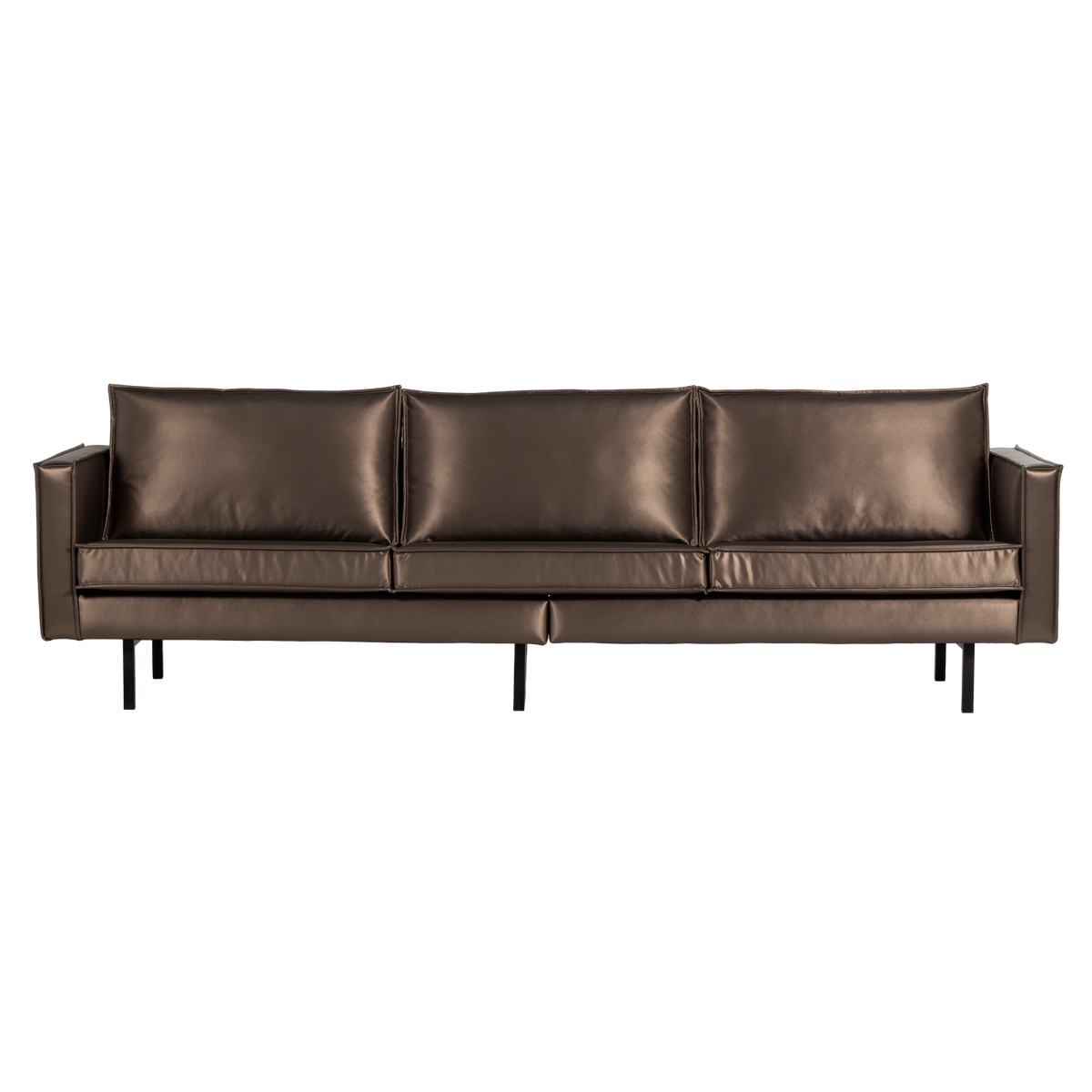 Woood | 3-Zits bank Rodeo metallic koperbruin